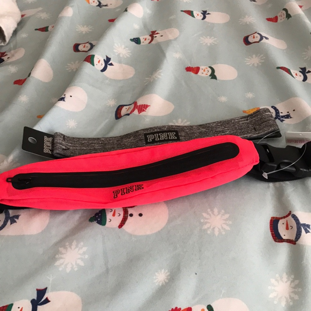 Water bottle, handband, and waist bag!